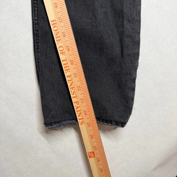 Abercrombie & Fitch Dad High Rise Curve Love Jeans Women’s 27/4S Black Straight - Picture 11 of 11
